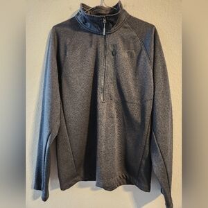 The North Face Men’s Half zip fleece lined grey pullover size medium